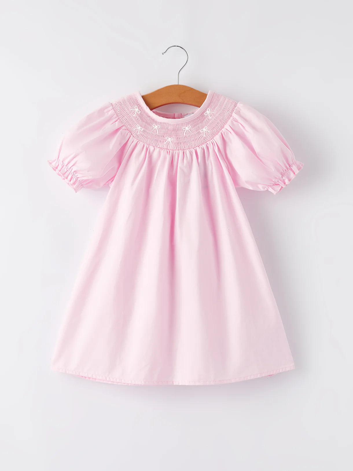 Light pink bow smock