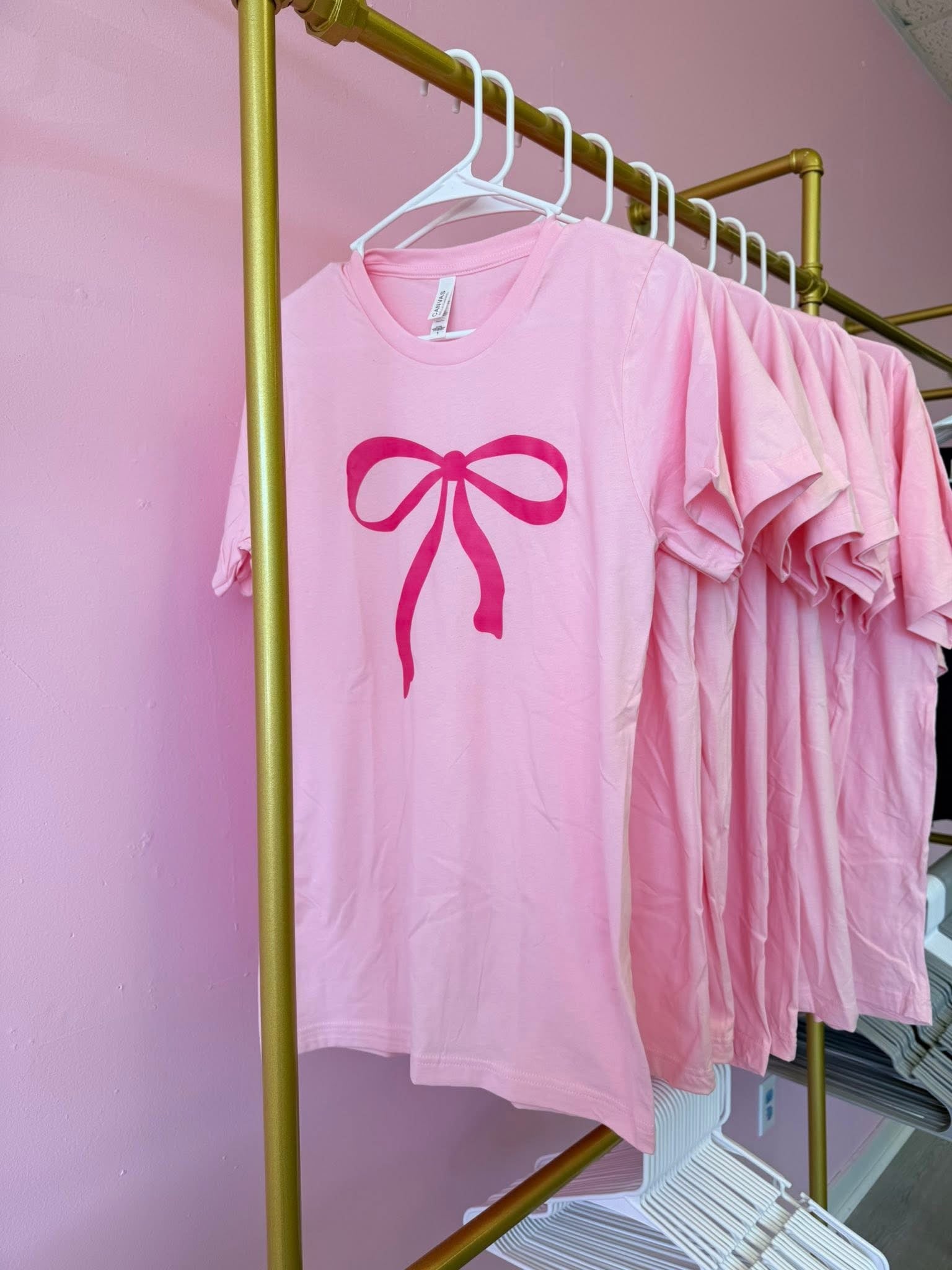 Pink bow tee