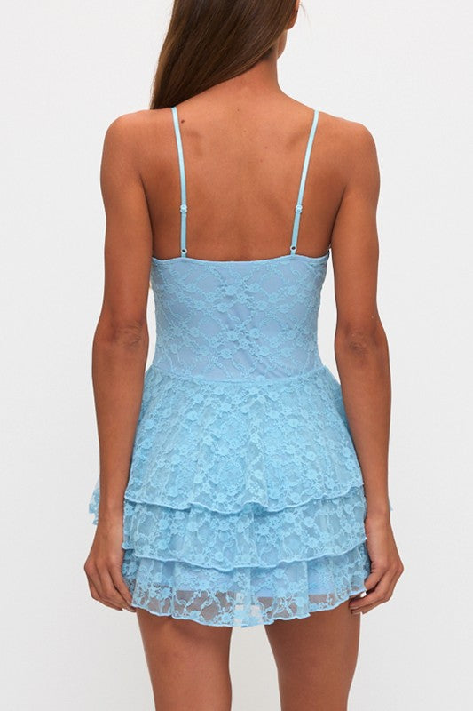 Lace mini dress
