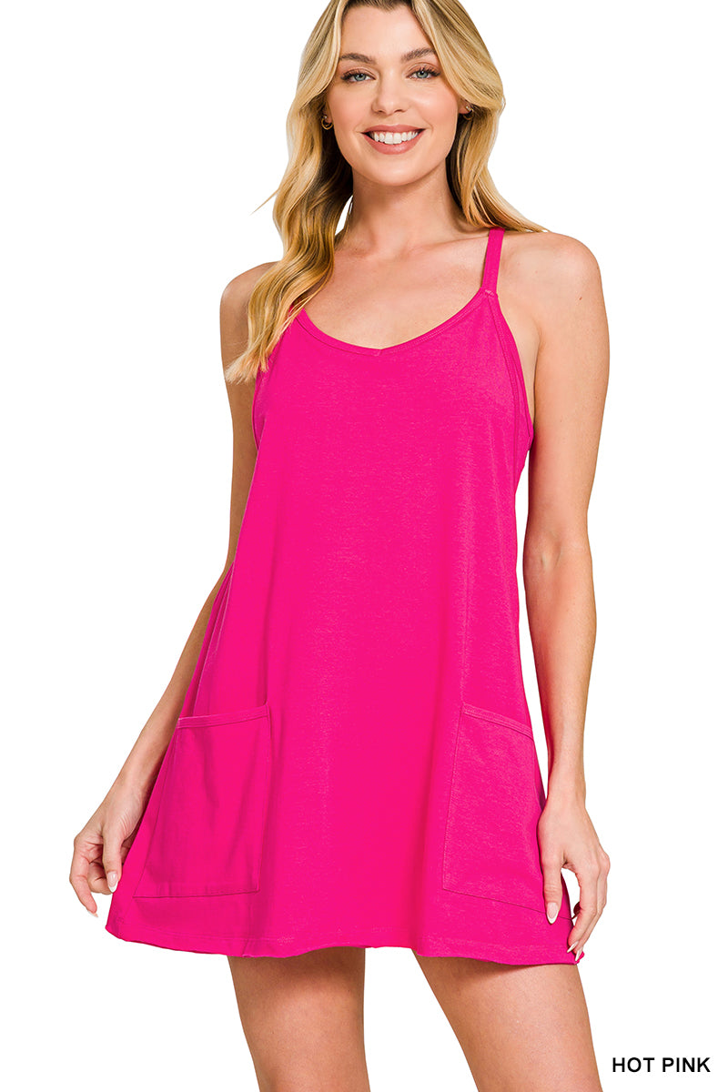 Dress with built in romper